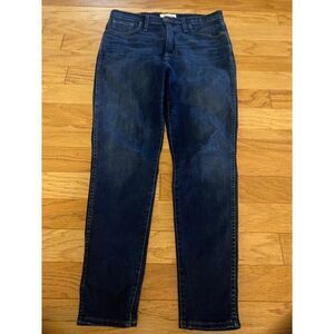 Madewell Womens 10" High-Rise Skinny Jeans Size 31 Dark Wash Denim